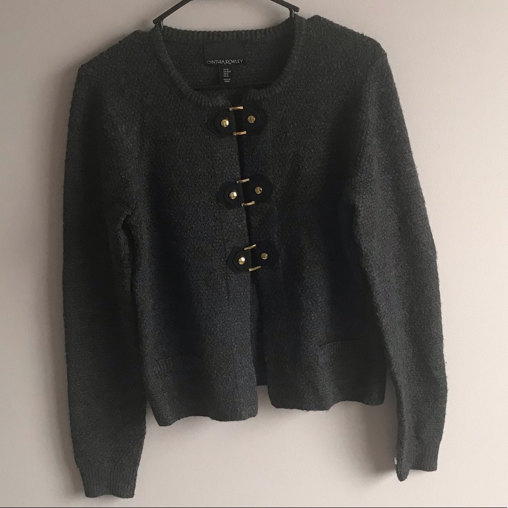 Cynthia Rowley Buckle Cardigan